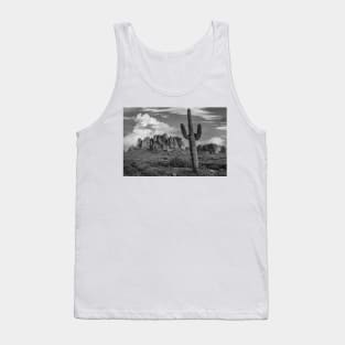 Saguaro Cacti And Superstition Mountains Lost Dutchman State Park Tank Top